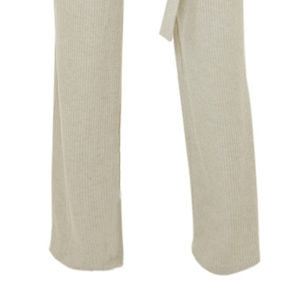 New‎ pretty little thing Maternity Sage Ribbed Tie Waist Jumpsuit - Picture 4 of 7